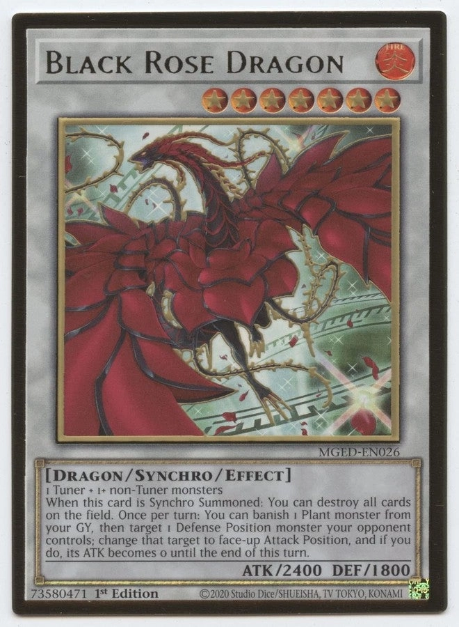 Yu-Gi-Oh! Black Rose Dragon MGED-EN026 1st Edition