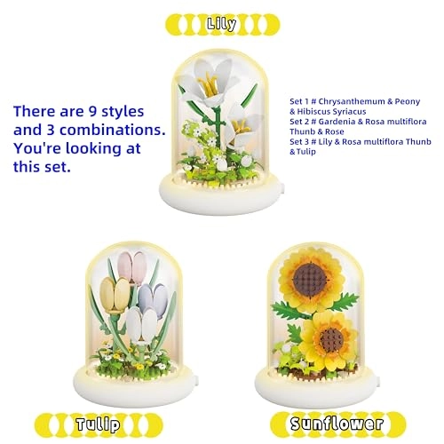 Botanical Flower Micro Blocks Set - Lily 600 pcs