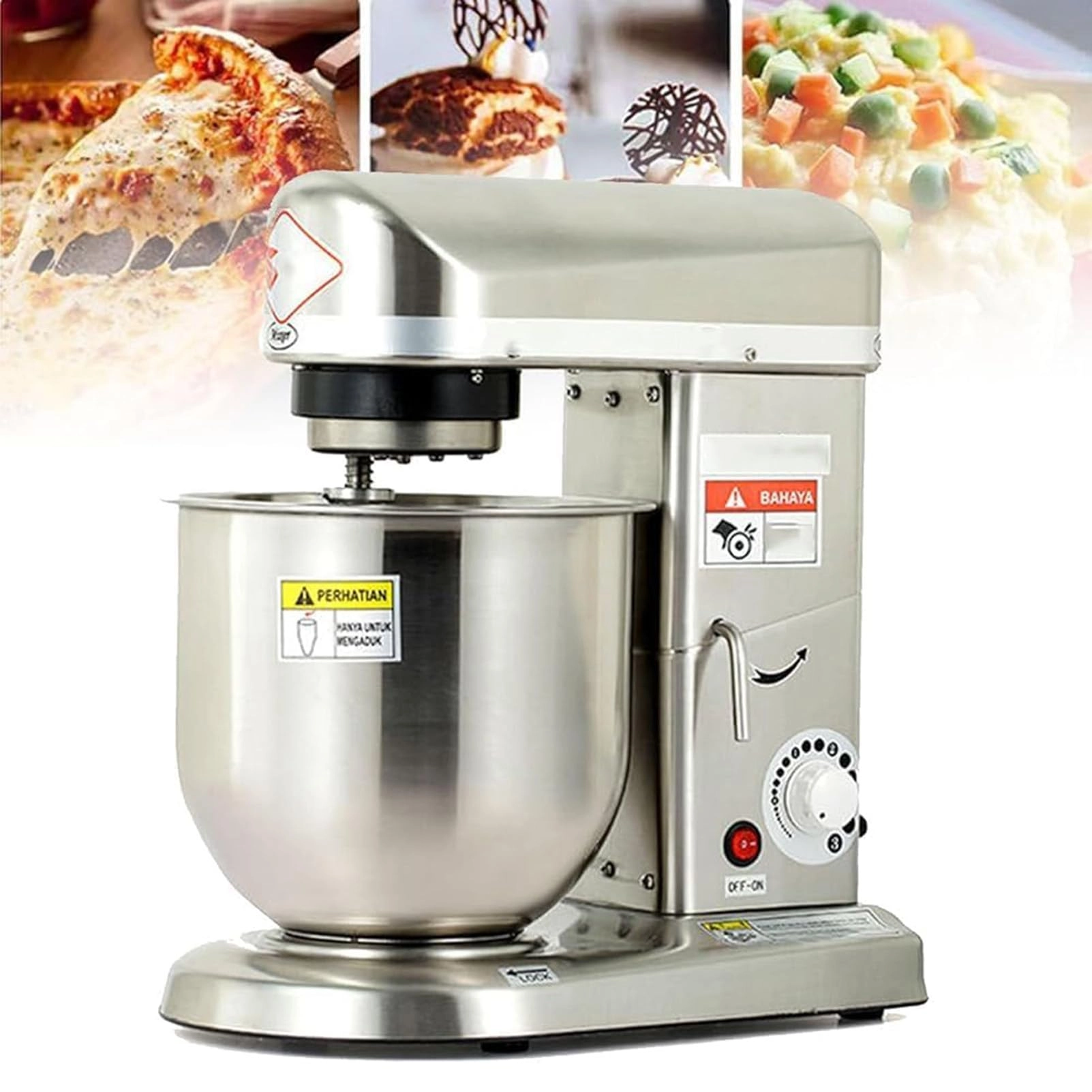 Professional Stand Mixer - 7L 350W/500W/500W
