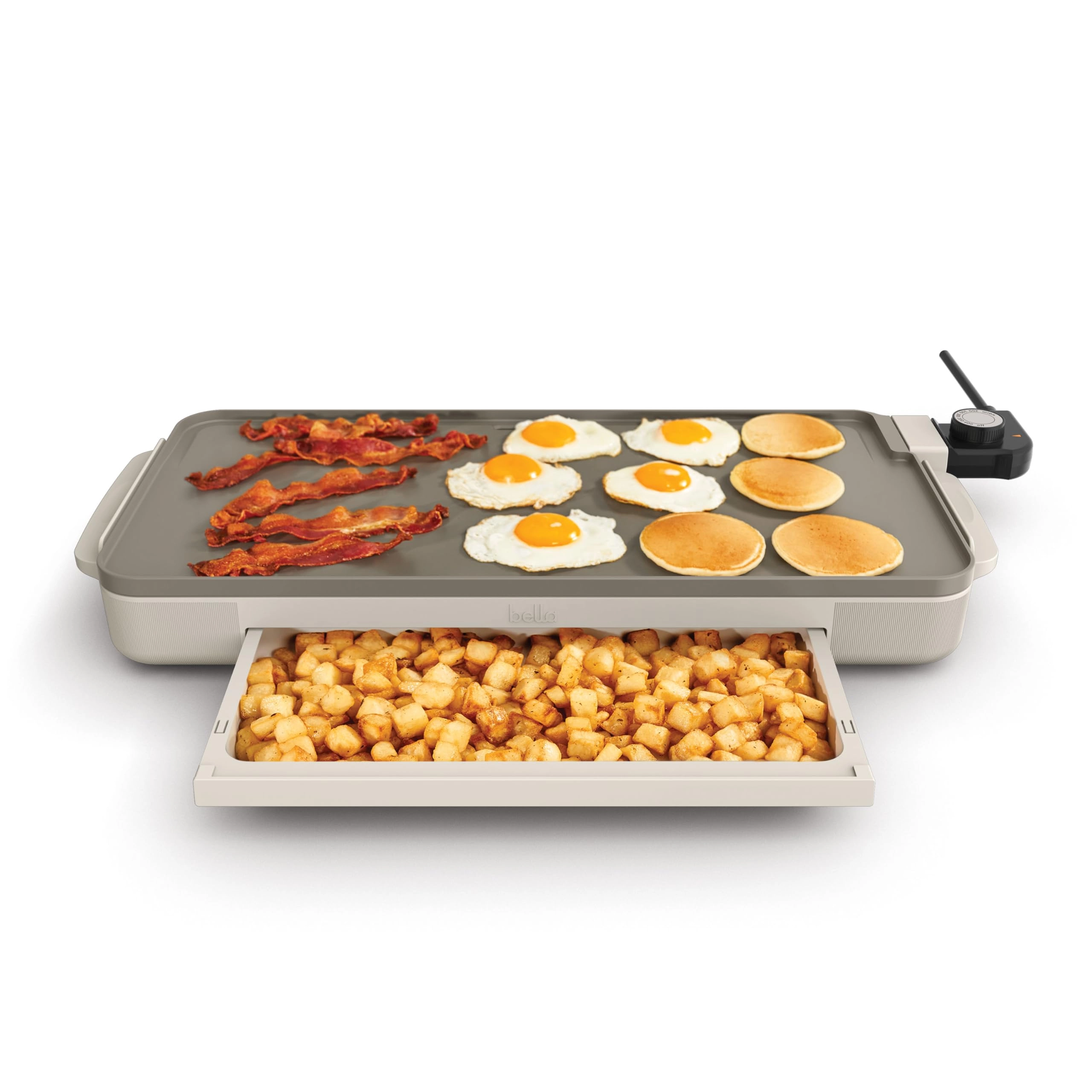 BELLA Fold & Store Dual Temp Griddle - 2 Zones 10" x 20"