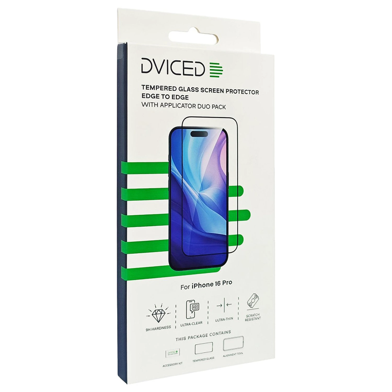 Clear Tempered Glass Screen Protector for iPhone 16 Pro (2-Pack)