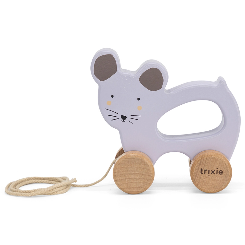 Wooden Pull Along Toy - Ms. Mouse