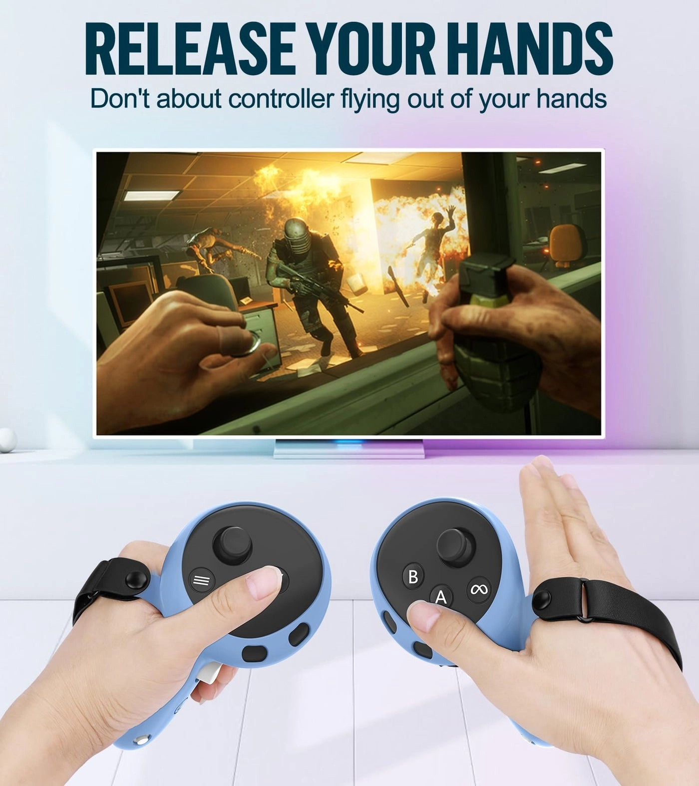Silicone Cover Set - Compatible with Meta/Oculus Quest 3 Controller Grips