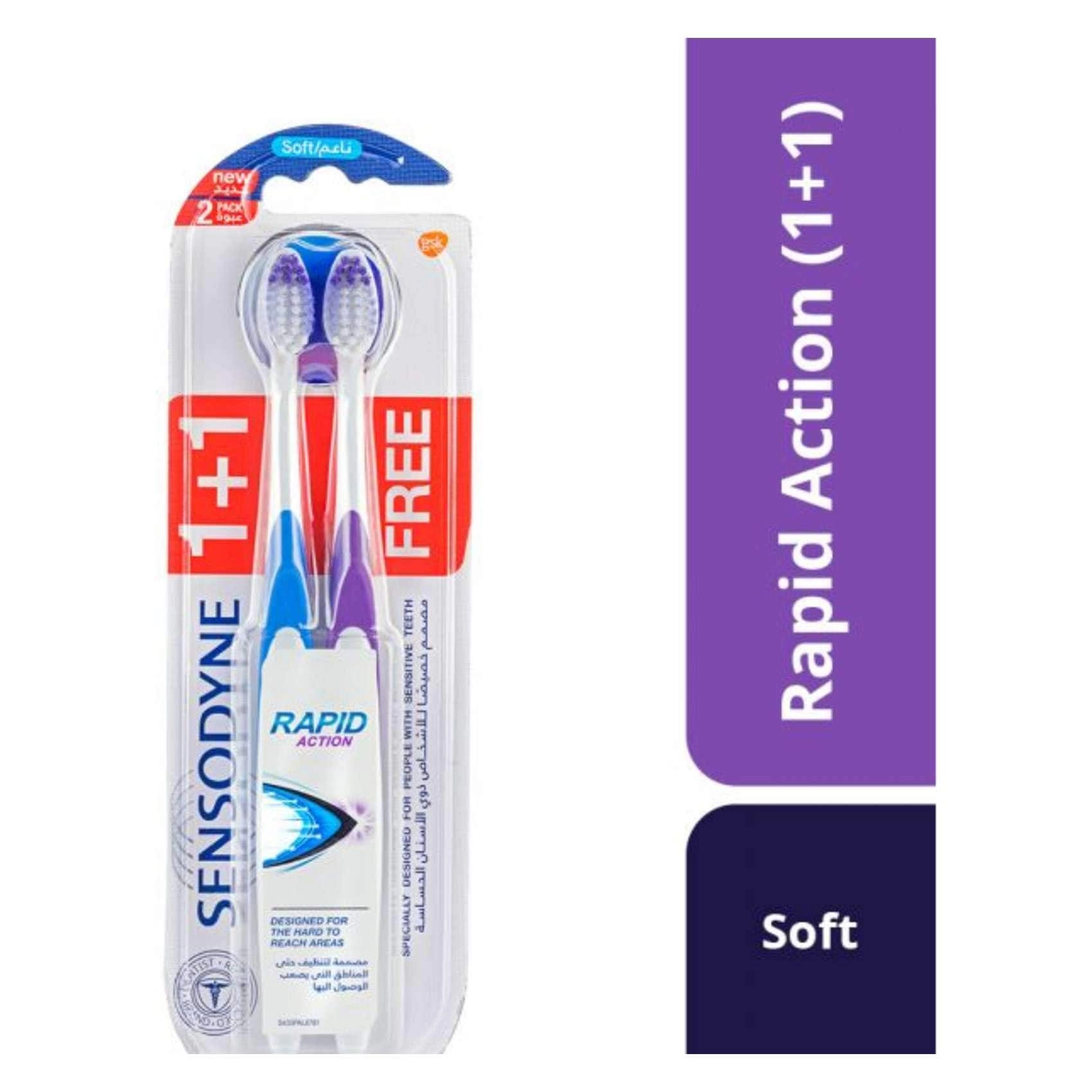 Rapid Action Toothbrush - 2-Piece Pack White 75cm
