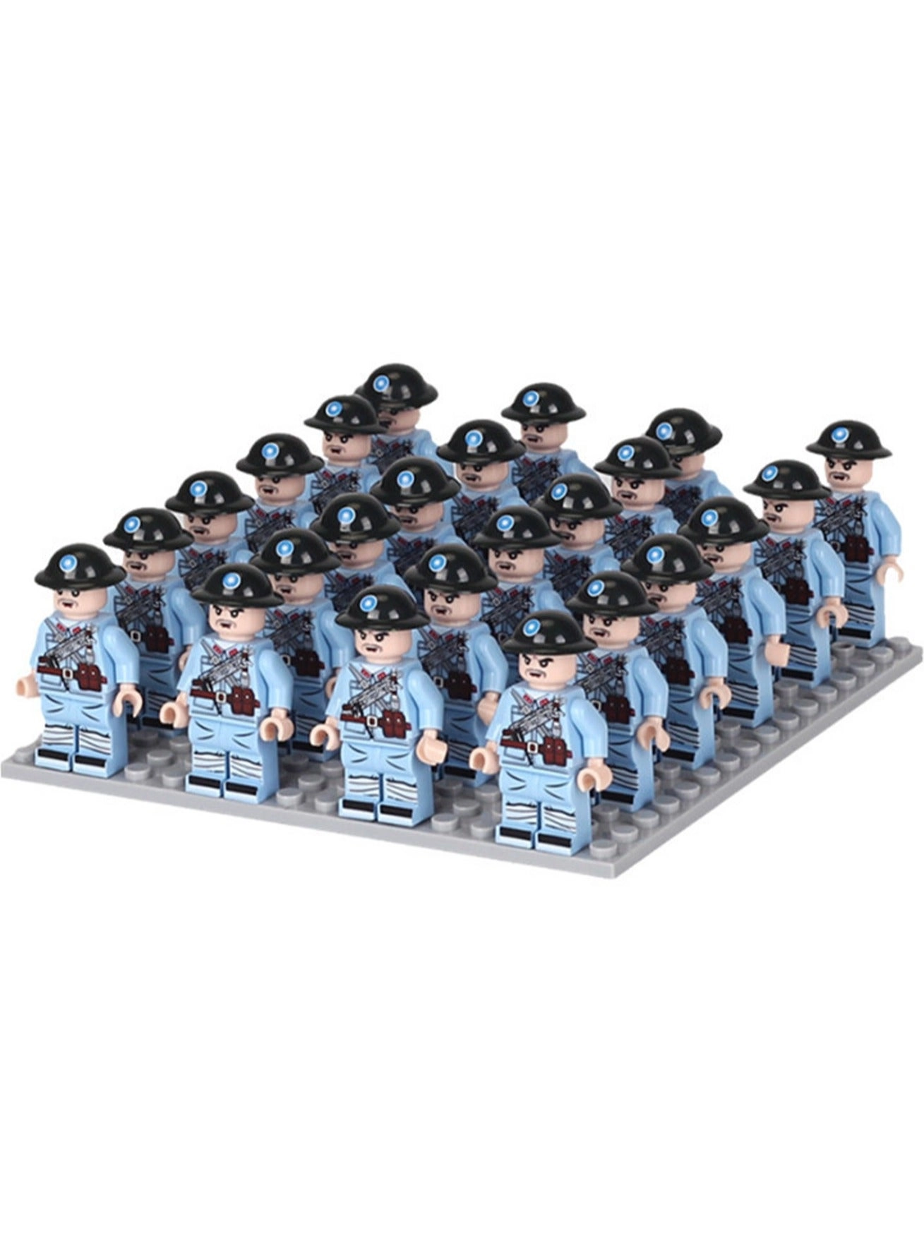 Army Block - Blue New Eighth Route Army Array 24 pcs