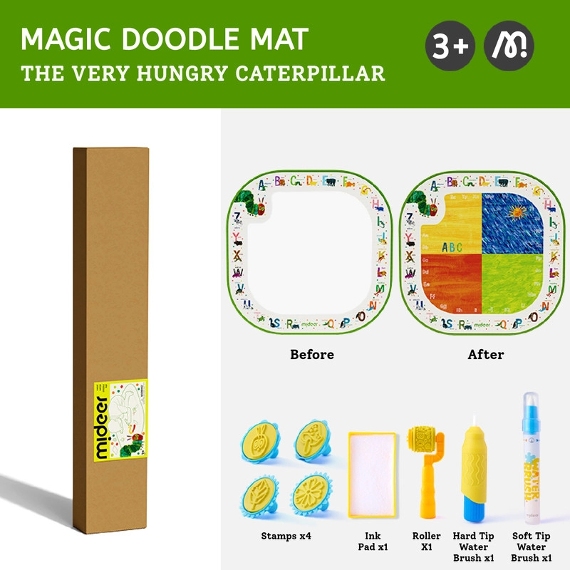 Magic Doodle Mat - brush stamps rollers
