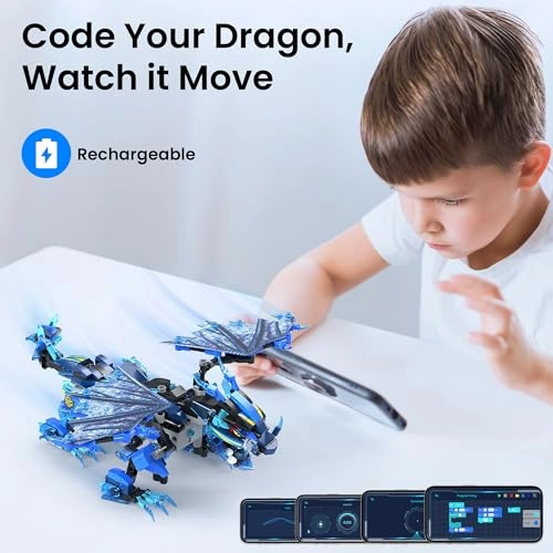 Dragon Building Blocks Toy - 3 in 1 Remote Control App Control