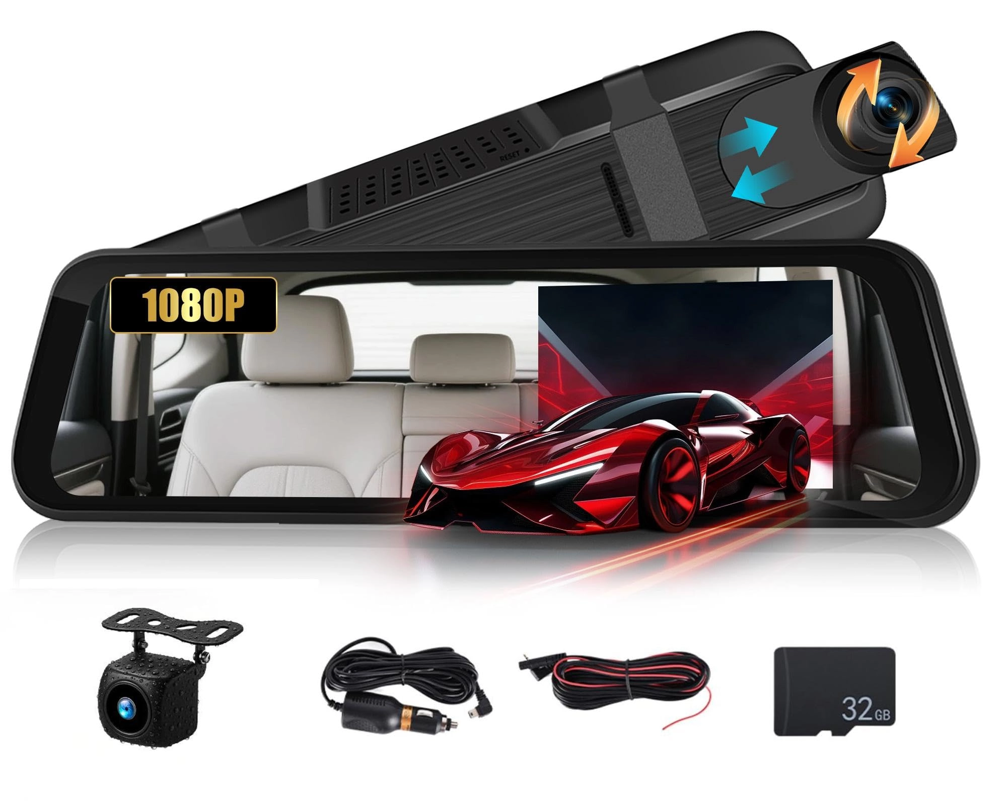 Mirror Dash Cam - 1080P