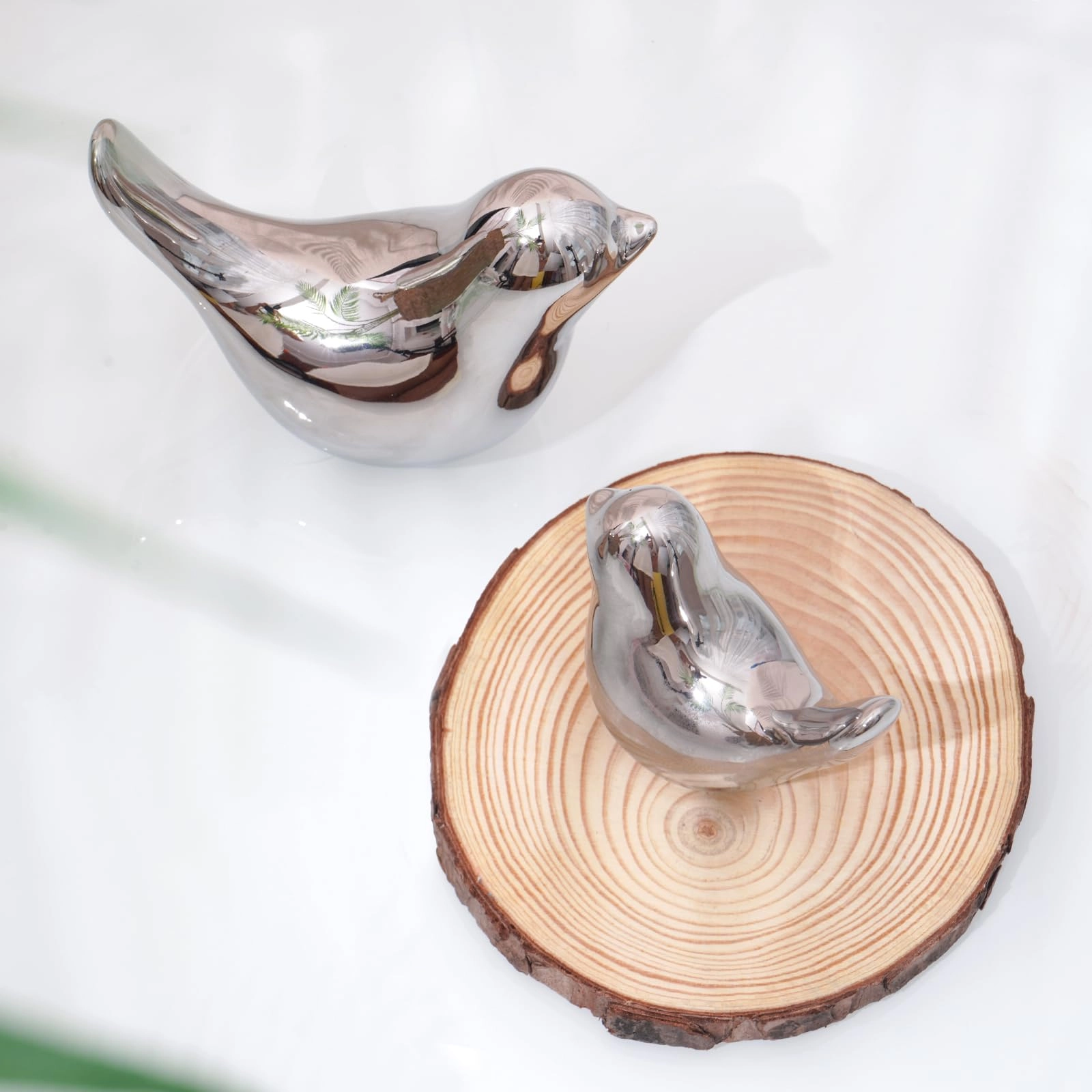 White Birds Statues - Ceramic