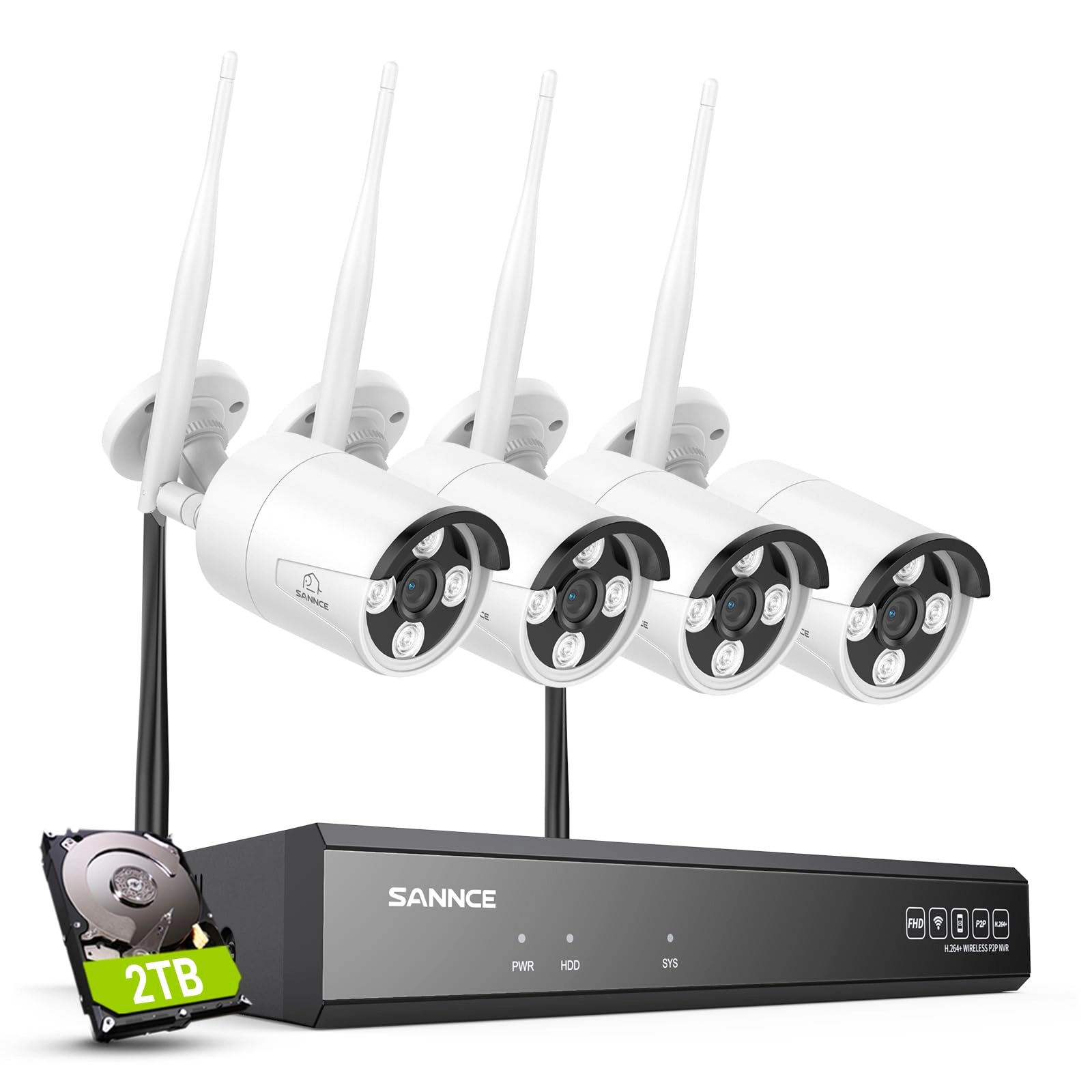 SANNCE NVR Wireless Security Camera System - 16 channels