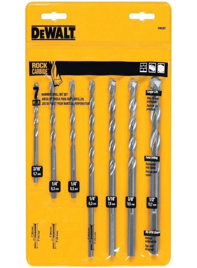 Masonry Drill Bit Set - carbide 7-Piece