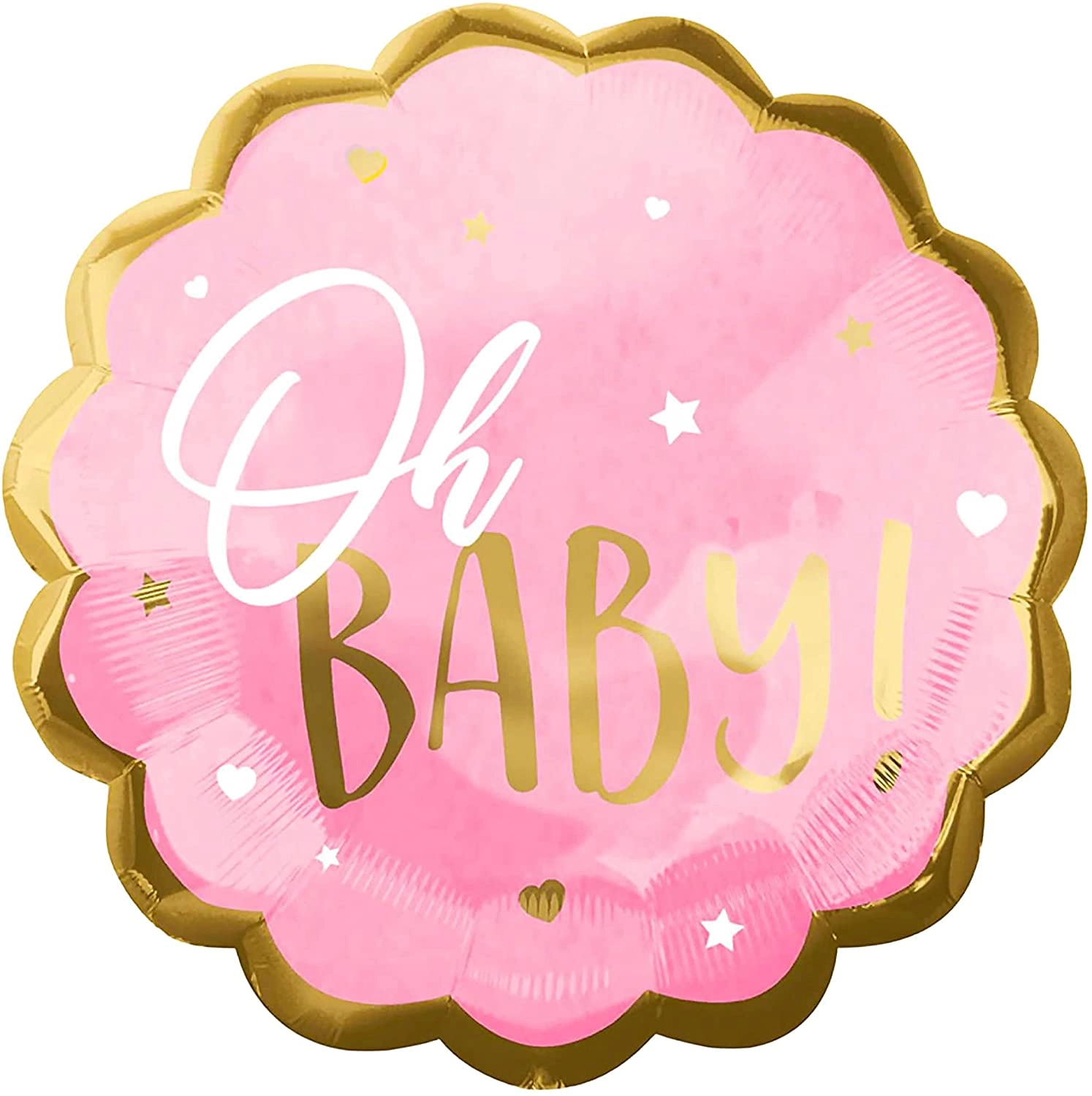 Party Time Trading LLC Oh Baby Foil Balloon - 1-Piece Baby Shower Baptismal Gender Reveal