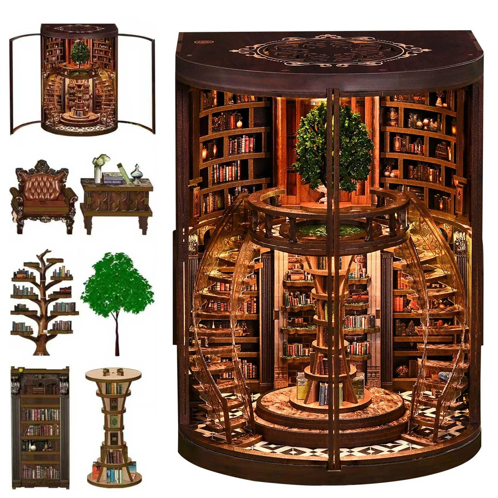 DIY Miniature Dollhouse Kit - 3D Wooden Dessert Bar