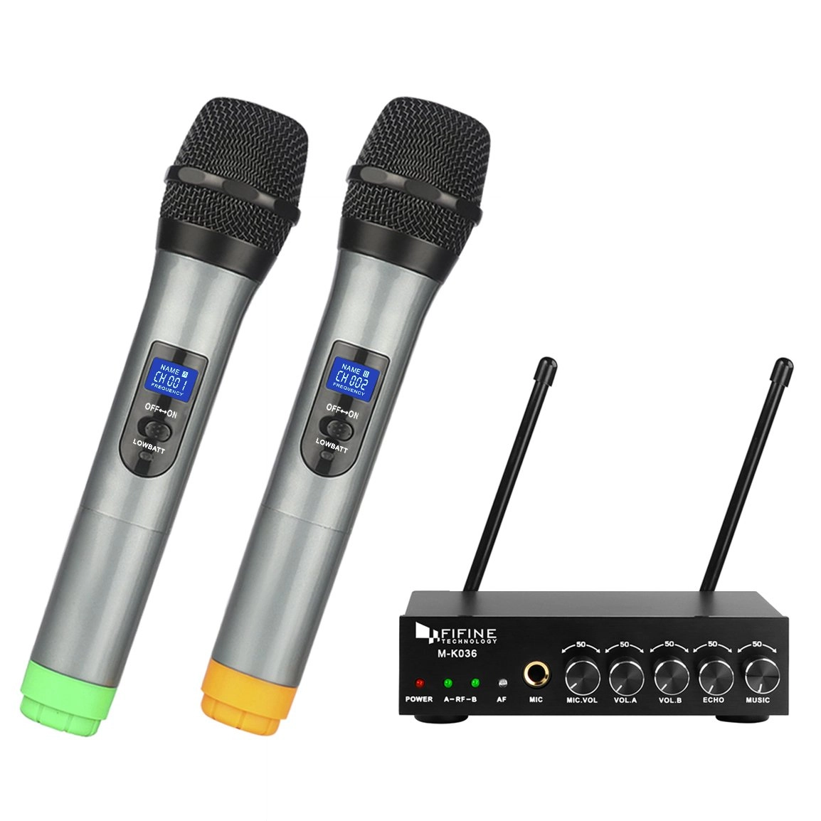 Fifine K036 - 2 microphones UHF