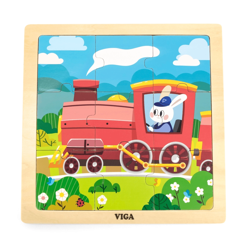 Train Wooden Puzzle (SW-44631) - 9 pcs
