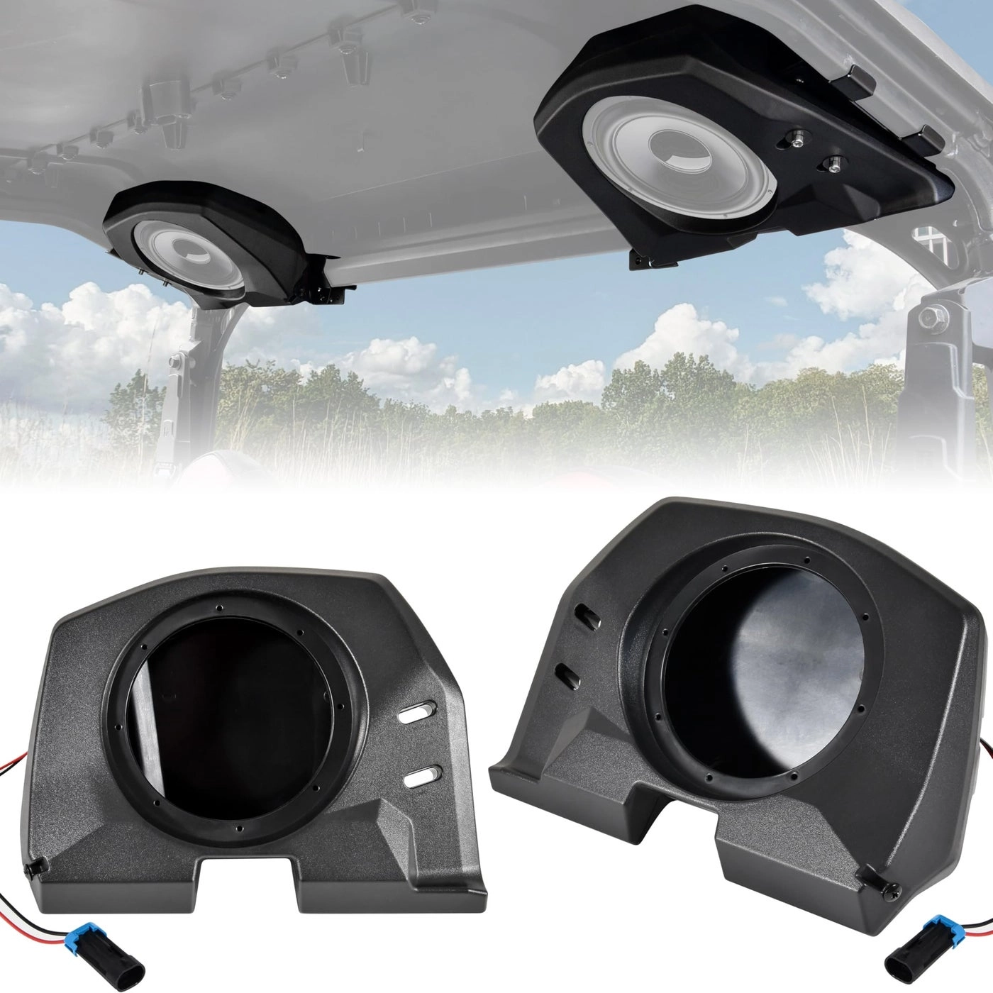 YJLAMP Rear Roof Speakers Pods - 6.5"