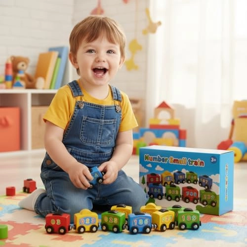 Number-Shaped Train Toy - All Ages 216 pieces