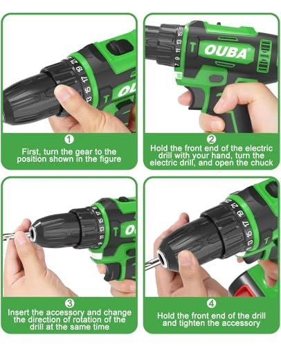 Power Drill Cordless - 2000 Milliamp Hours