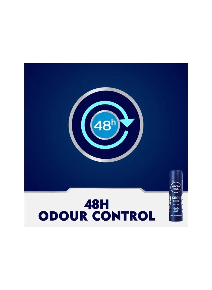 Cool Kick Quick Dry Antiperspirant Spray - 150 milliliter