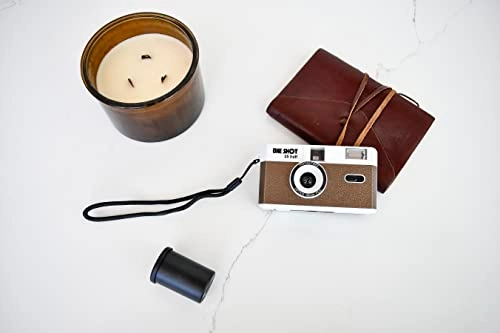 Half-Frame Reusable 35mm Film Camera - Built In Flash 50mm lens