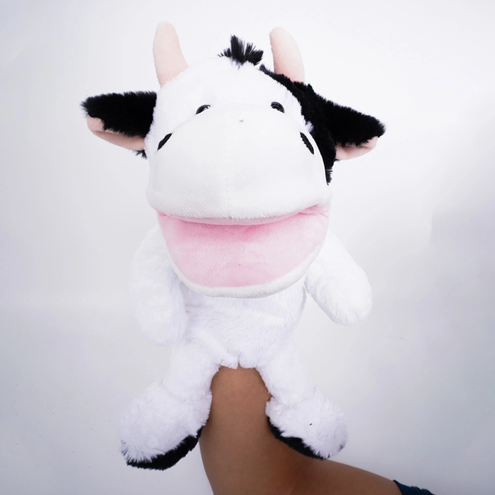 Battery Operated Puppet Cow - 14-Inch Black/White