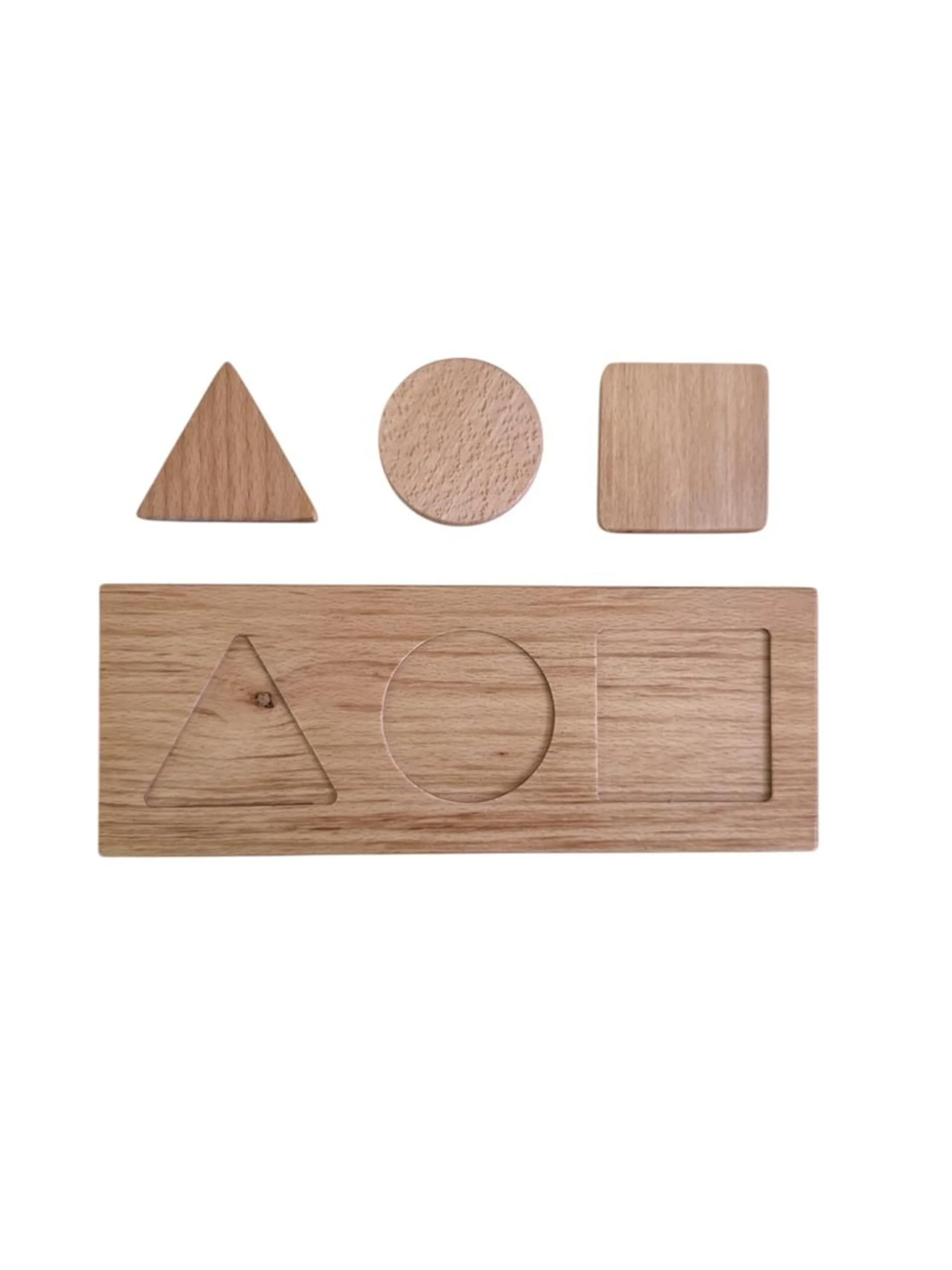Edu Fun Wooden Shapes Strip - Suitable for 12 months and above 4 pieces