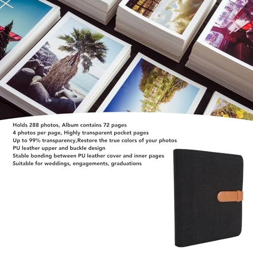 12" 288 Photos Canvas PU Leather Photo Album