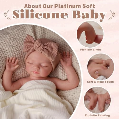 Reborn Baby Doll - 16 Inch Silicone Girl Ages 3+