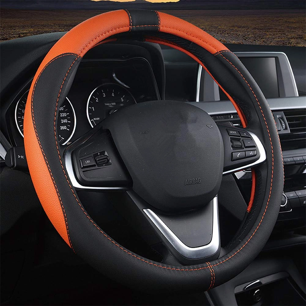 Leather Car Steering Wheel Covers