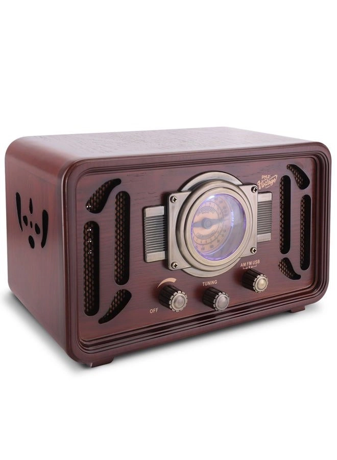 Pyle PUNP34BT - Retro Wireless Bluetooth Radio