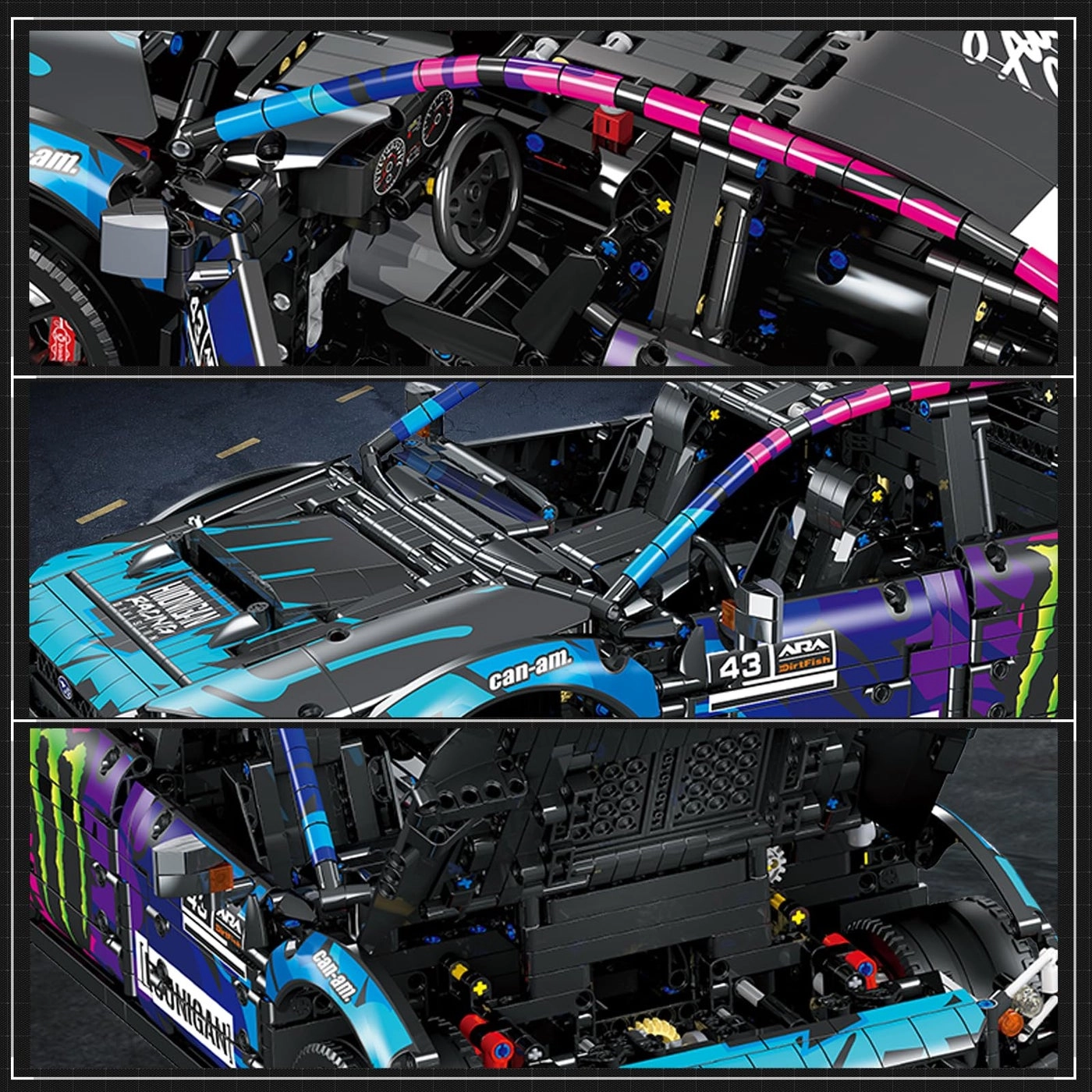 Race Car Building Set - 1:10 scale Gray