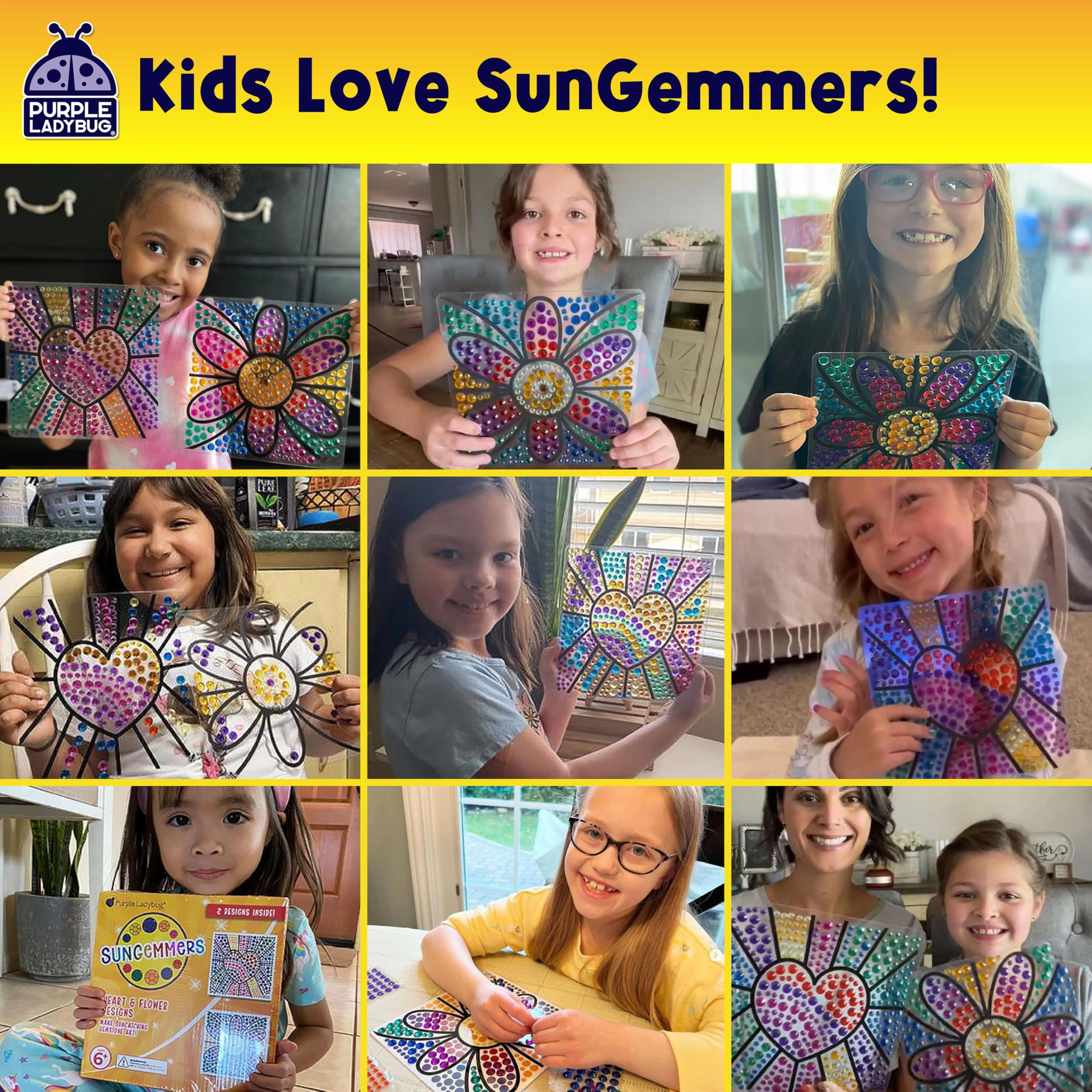 SunGemmers - Brighten up your space with dazzling rainbow suncatchers for creative kids., Bring joy with interactive craft kits, perfect for festive decorations and gifts., Encourage artistic expression with fun, mess-free gem art projects for all ages., Engage young minds through hands-on creativity with vibrant window art systems, Explore the magic of sunlight and creativity with enchanting suncatcher design… 2
