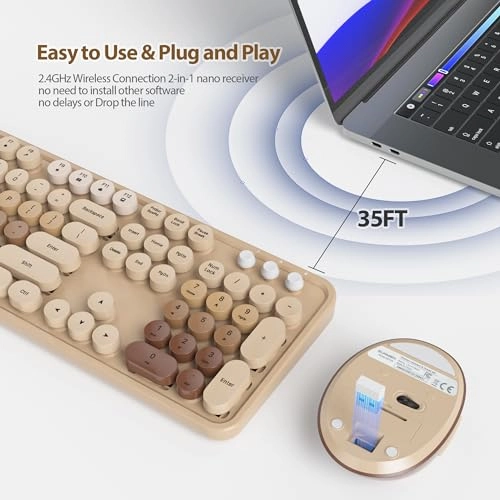 Wireless Keyboard & Mouse Set - US Wireless