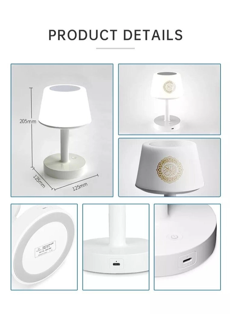 M-103 - Desk Lamp Quran Speaker 7 Changeable Colorful Lights Bluetooth