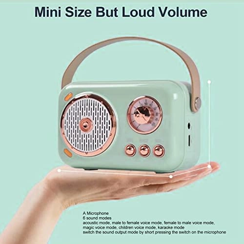 Retro Bluetooth Karaoke Machine - 1 Microphone 5W