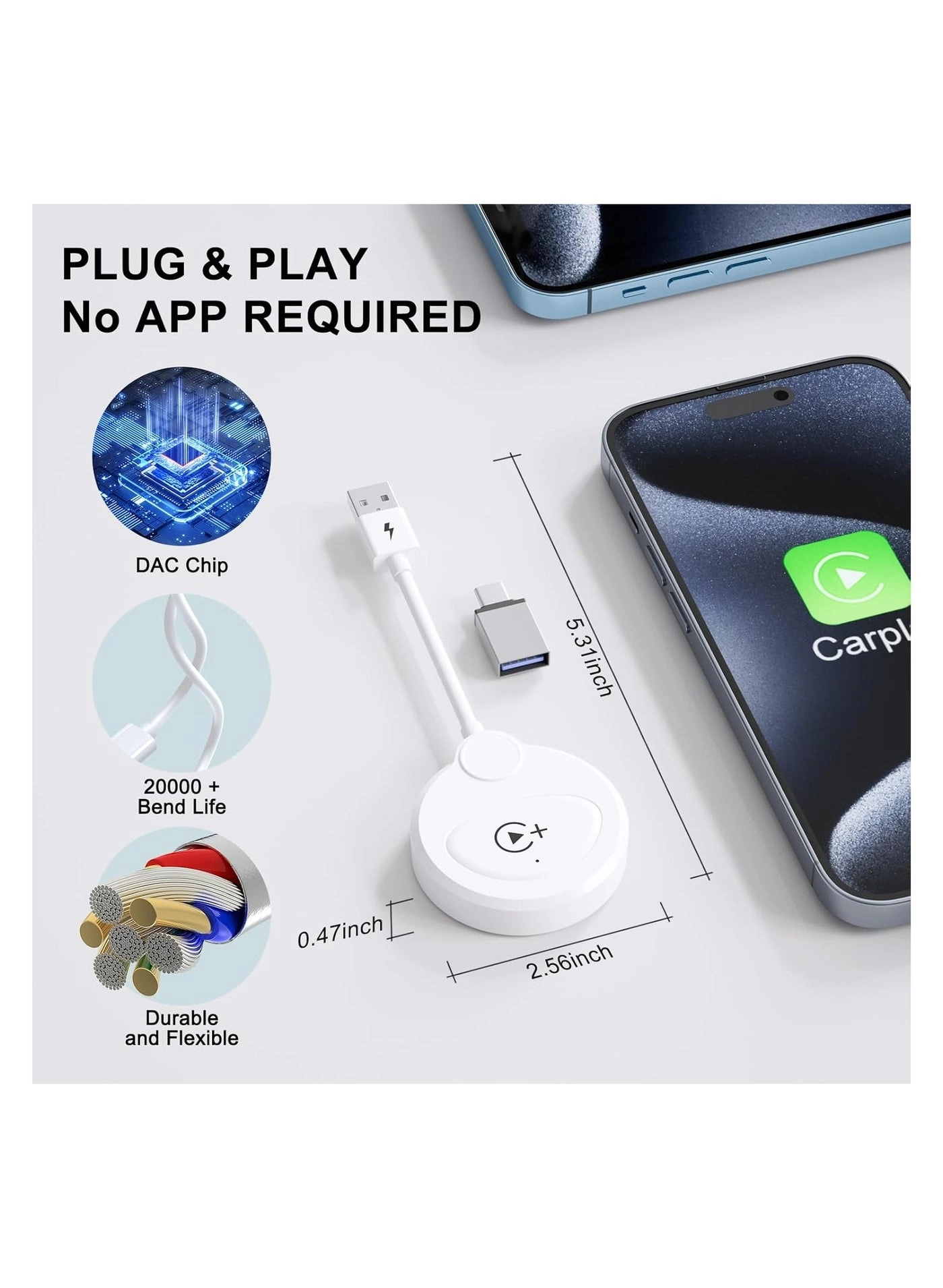 CarPlay Wireless/Android Auto Adapter - USB