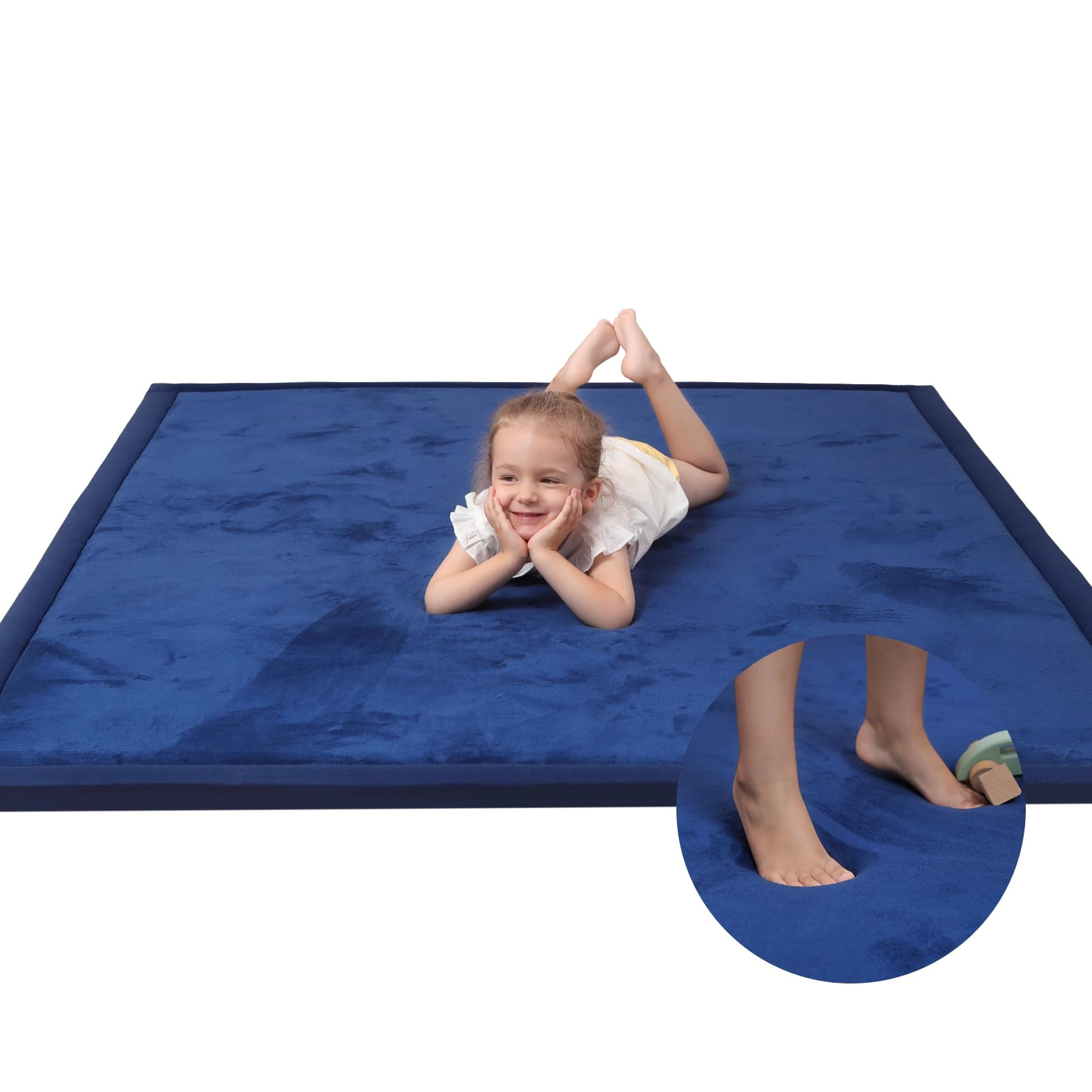 Baby Play Mat - 59"×71" 1.3" Thick Light Grey