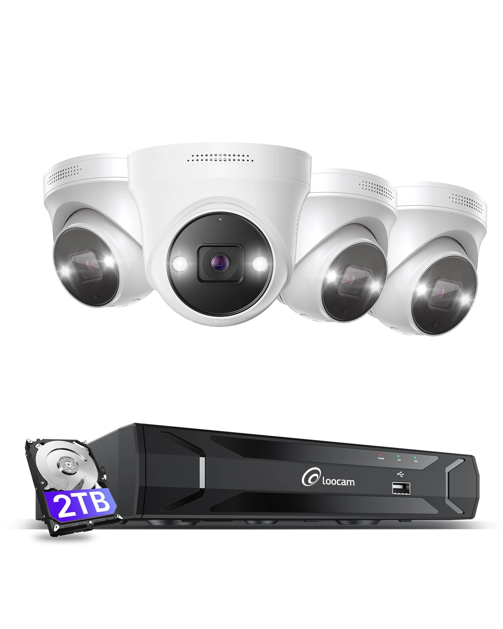 Ansjer Electronics Co., Ltd. LC8P8B-8W42S-225 - 4 Cameras 8CH 4K