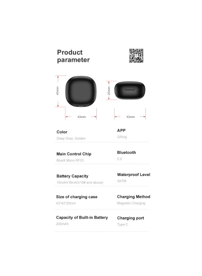 Smart Ring - Health Tracker Sleep Exercise Monitoring