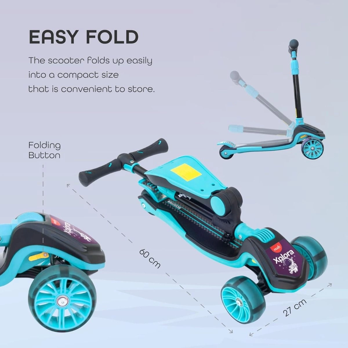 Xplora Kick Scooter – Foldable LED + Seat