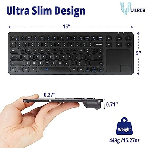 2.4G Wireless Touch Keyboard - US Wired/Wireless