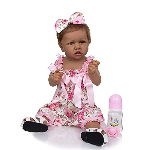 Reborn Baby Doll - 22 Inch Vinyl Brown Eyes