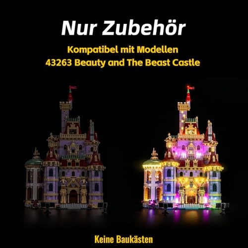 Remote Control Light Kit - Copper Line Beauty and The Beast Castle for LEGO 43263