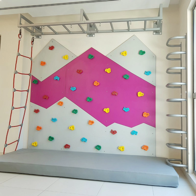 Rock Face Climbing Wall with Monkey Bars - 240 x 120 cm Suitable for 3 to 9 yrs