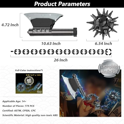 Demon Anime Sword Building Set - Gyomei Himejima 779 pcs