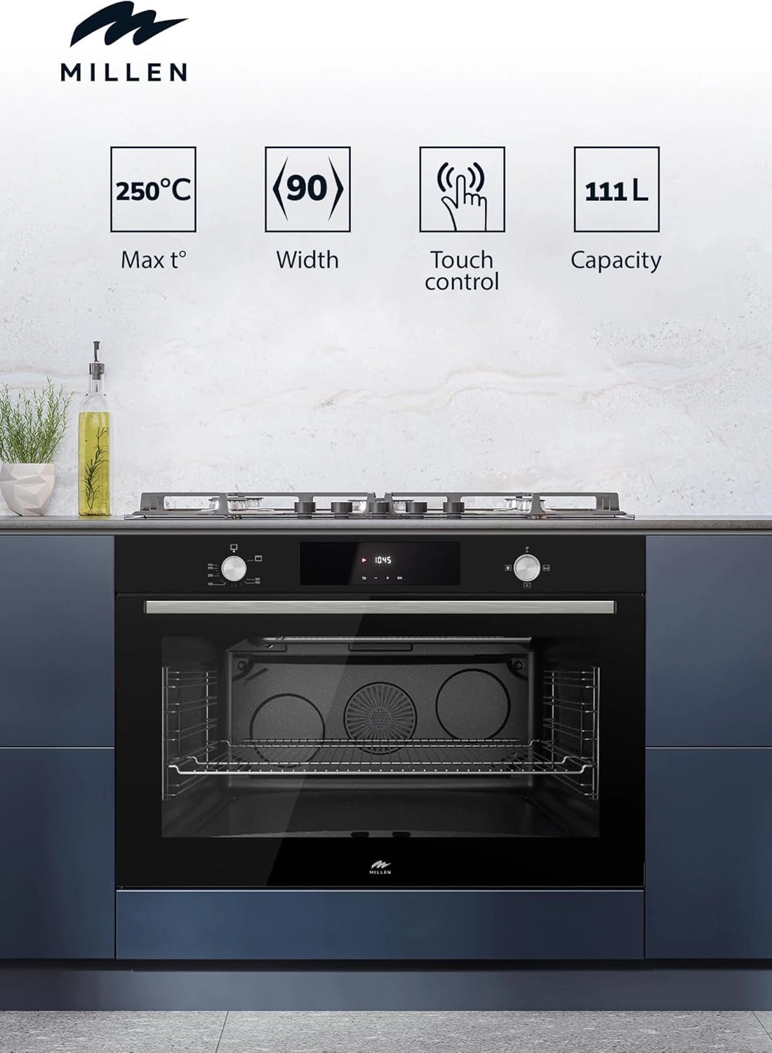 MGO 901 BL 90cm Built-In Gas Oven