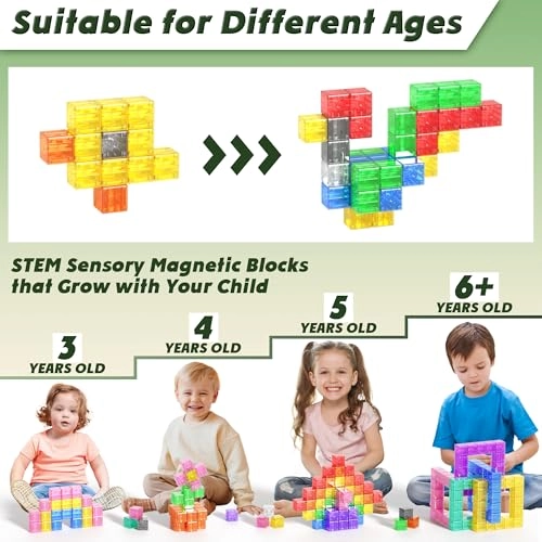 Magnetic Building Blocks - 64 pcs transparent