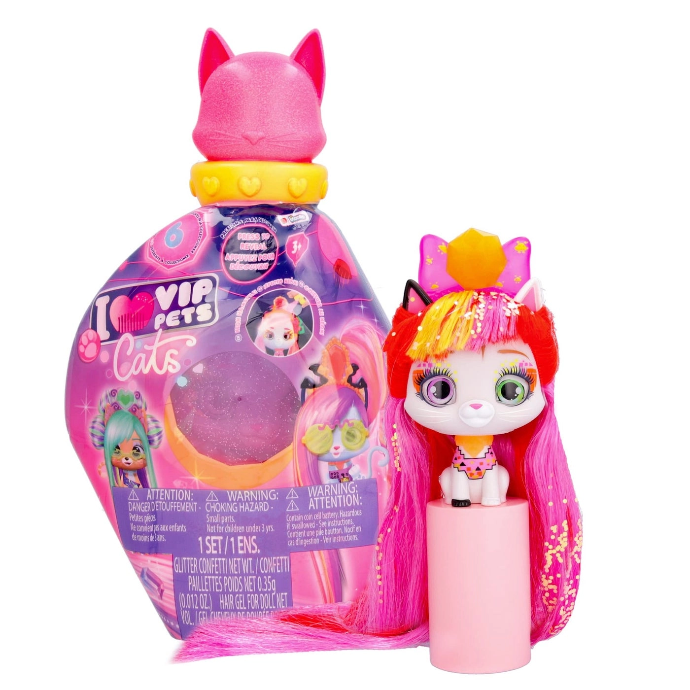 IMC Toys Elektra Cat Doll - Neon 10 Surprises 8 Accessories Bundle Ages 3+