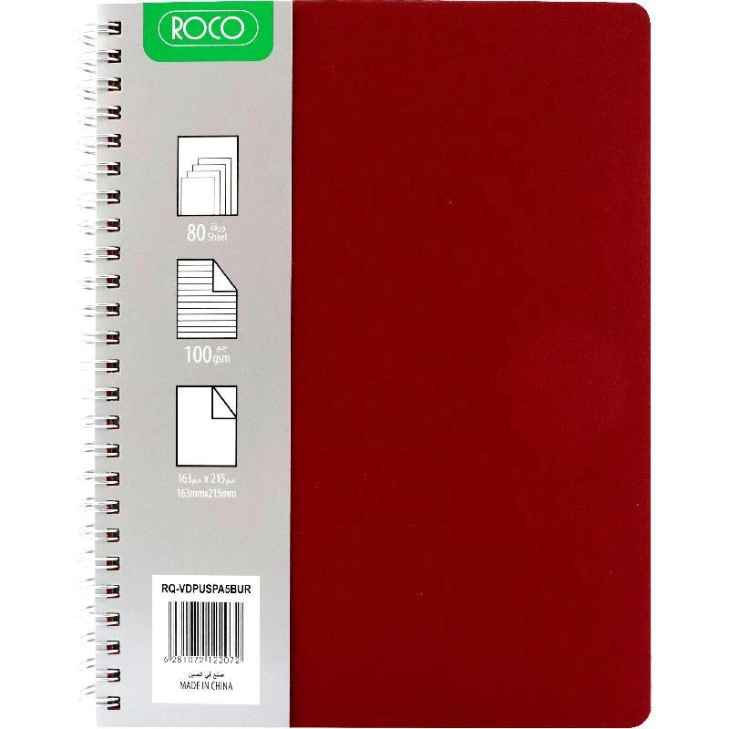 Roco Notebook 19 X 26 cm Spiral - Grid 100 Sheets