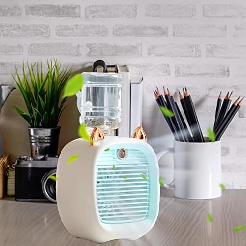 Air Conditioner Fan - Yellow 3-Speed Portable